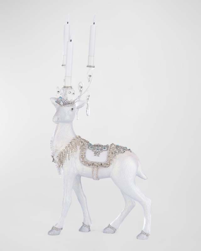 Crystal Christmas Standing Deer Candleholder