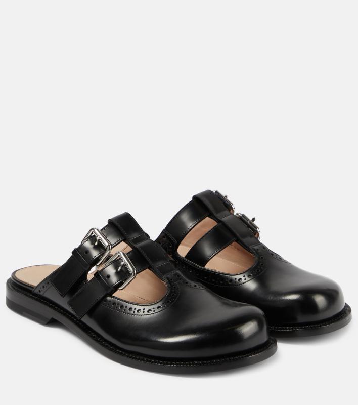 Loewe Campo leather mules