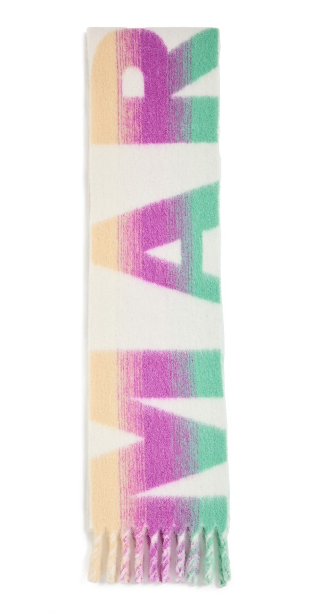 Isabel Marant Loliana Marant Logo Scarf Multicolor