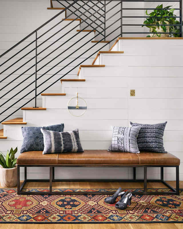 Beaumont Leather Bench