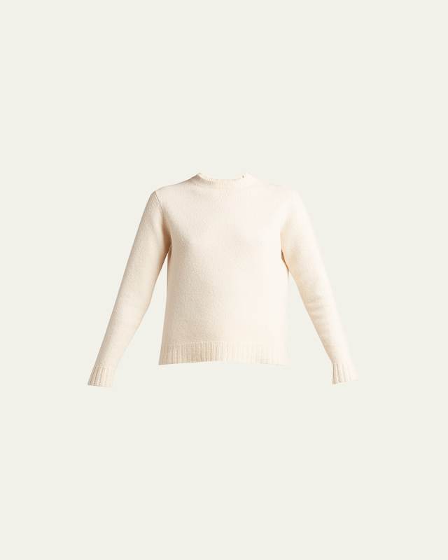 Long-Sleeve Boiled Wool Sweater