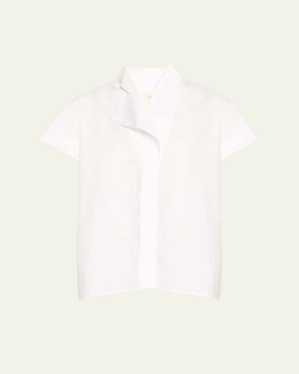 Adi Stand-Collar Cotton Top