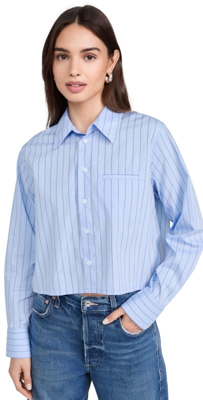 Citizens of Humanity Fino Cropped Shirt Ellis Stripe