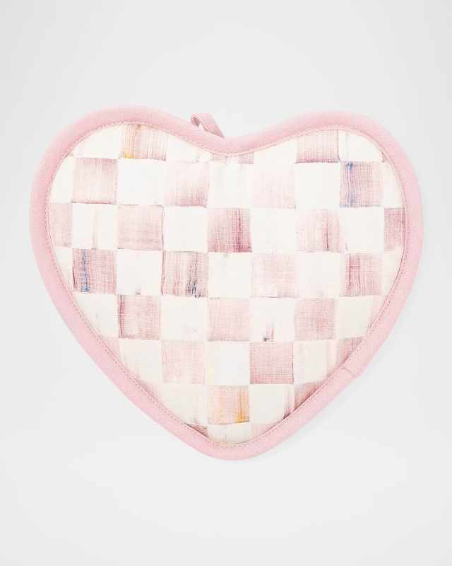 Rosy Check Heart Pot Holder