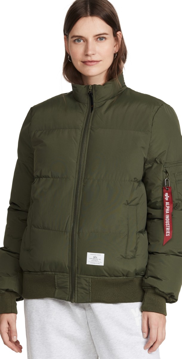 Alpha Industries Ma-1 Quilted Flight Jacket Dark Green