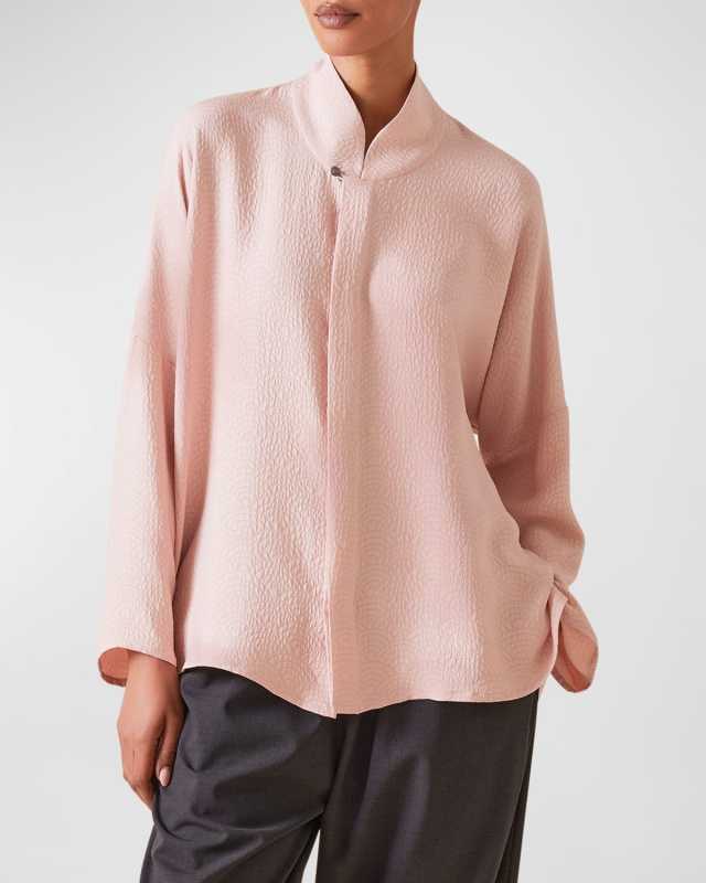 Chinese Imperial Shirt with Chinese Collar (Mid Plus Length)