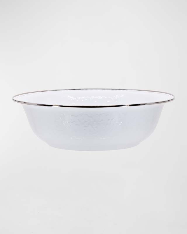 White Serving Basin