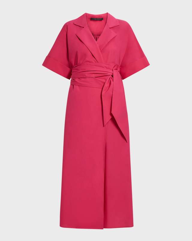 Plus Size Ginosa Belted Cotton Maxi Shirtdress