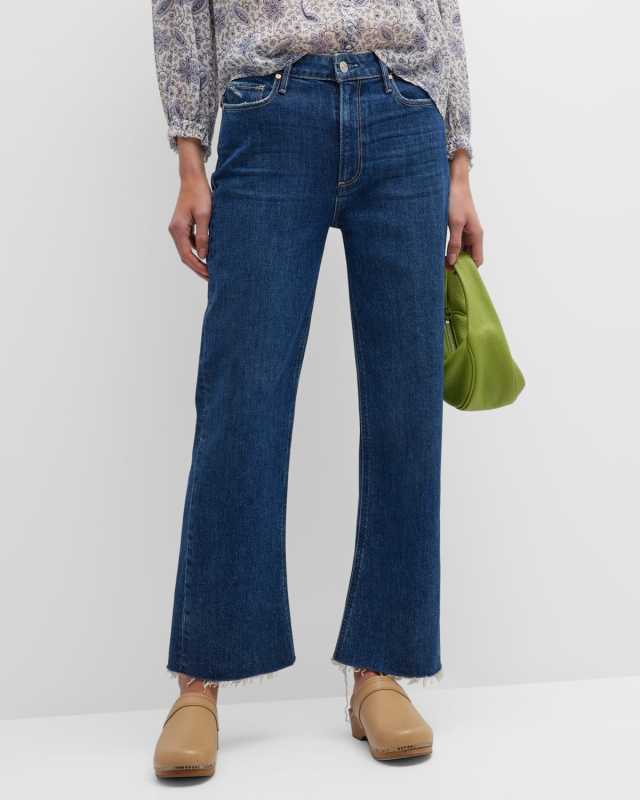 Leenah Wide Raw Hem Ankle Jeans