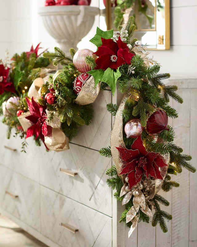 81" Rubies and Red Pre-Lit Garland