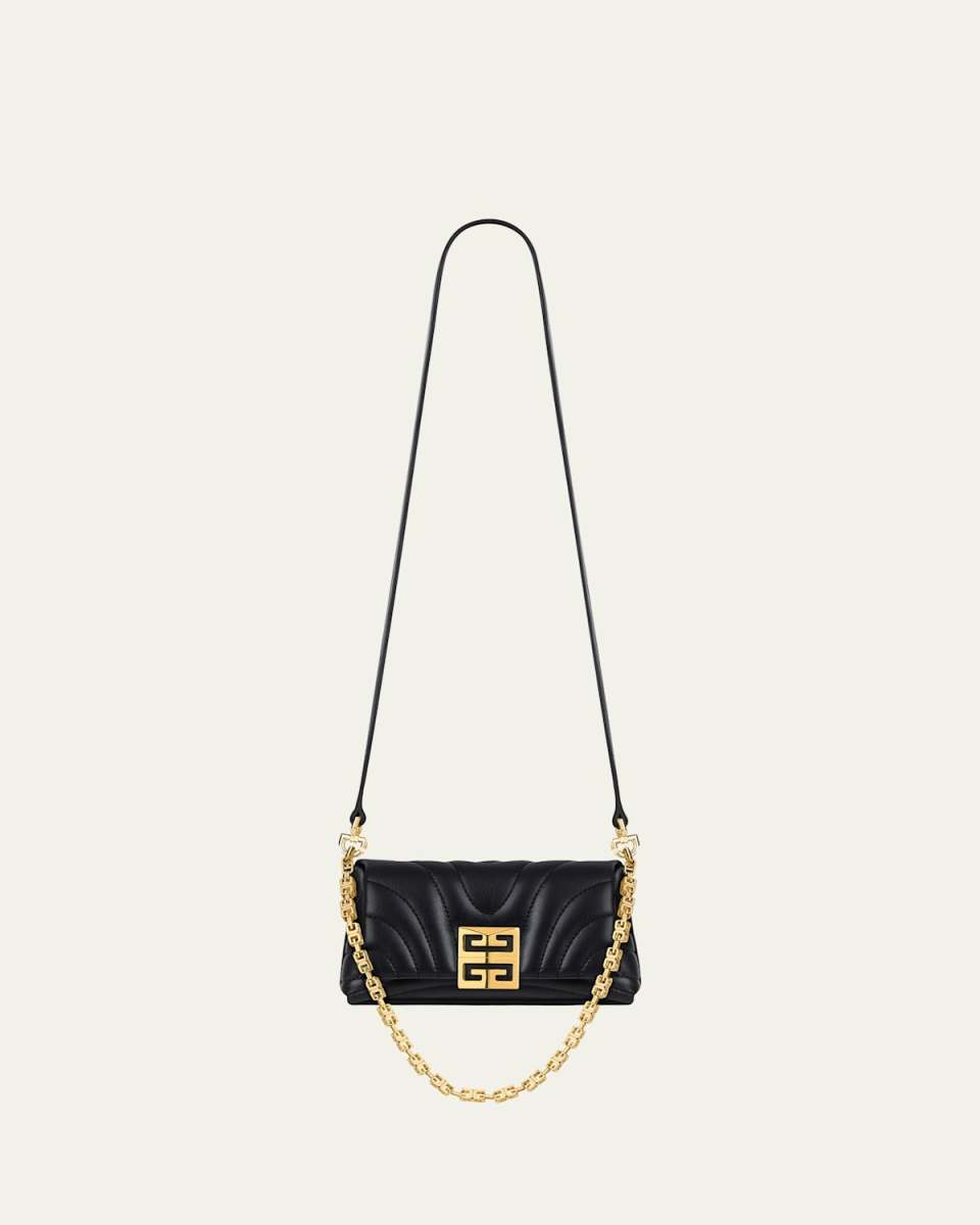4G Soft Wallet on Chain in Quilted Leather