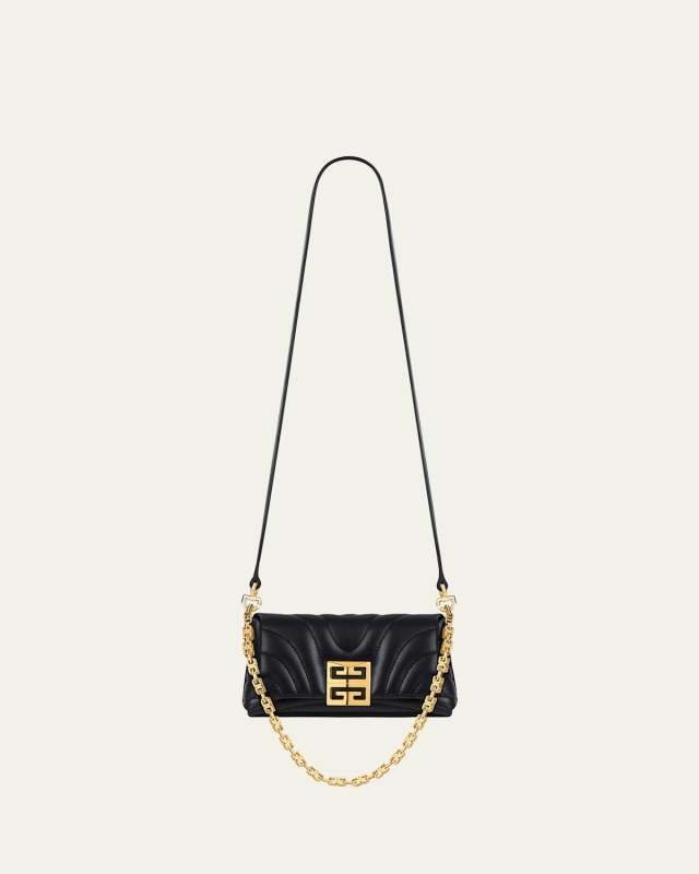 4G Soft Wallet on Chain in Quilted Leather