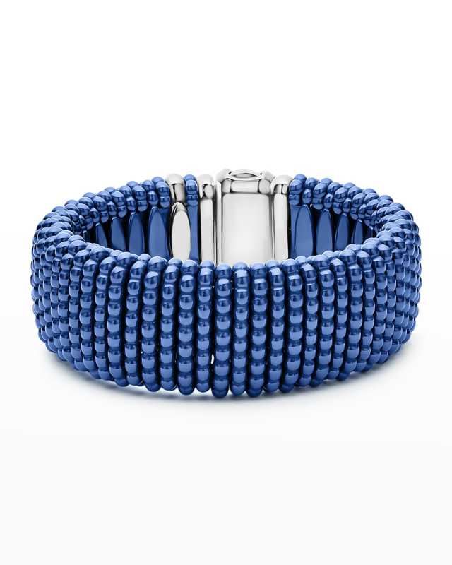 Blue Caviar Ultramarine Ceramic Wide 23mm Rope Bracelet