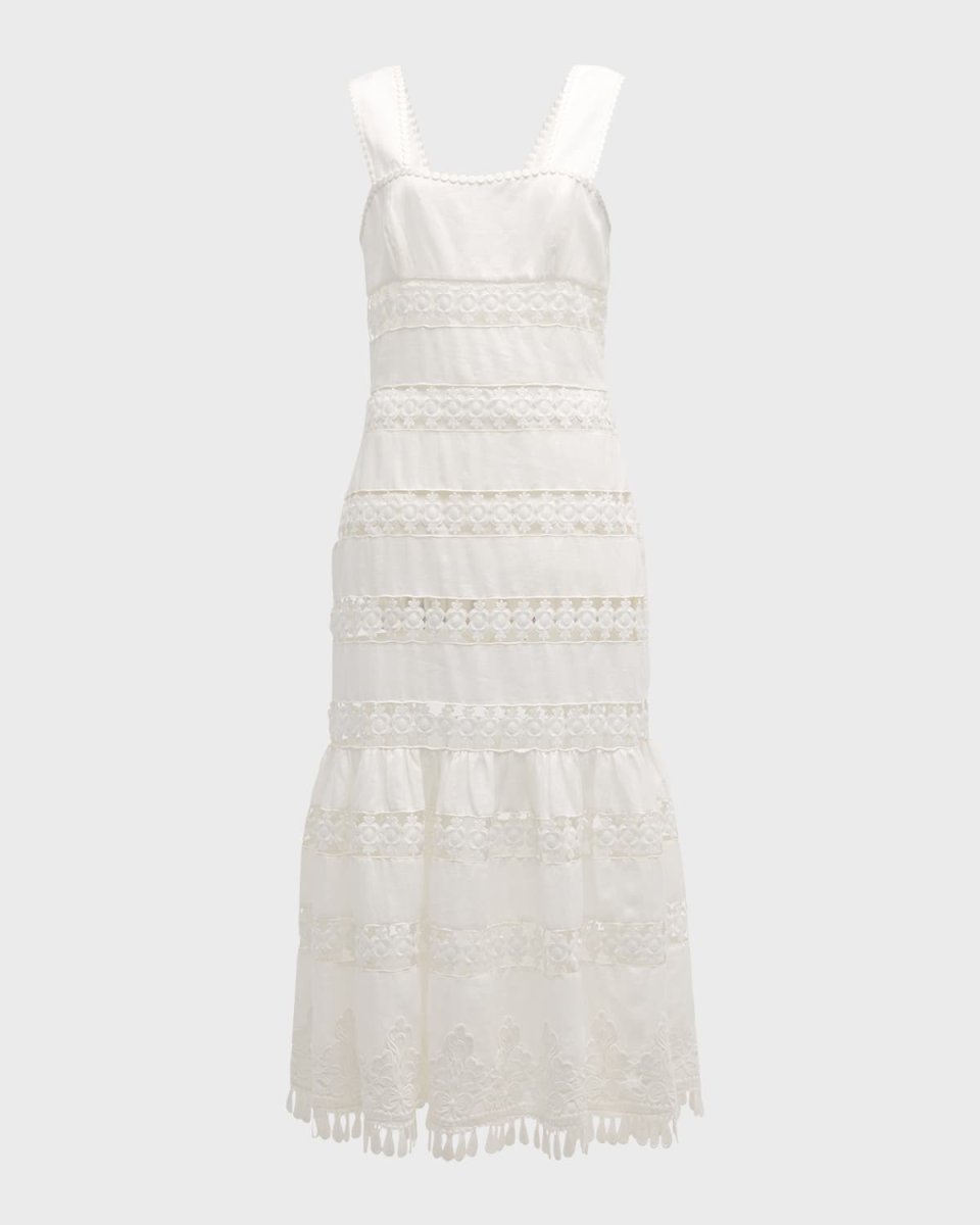 Pop Trimmed Midi Dress