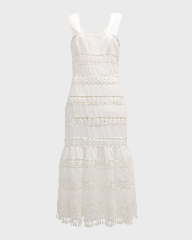 Pop Trimmed Midi Dress