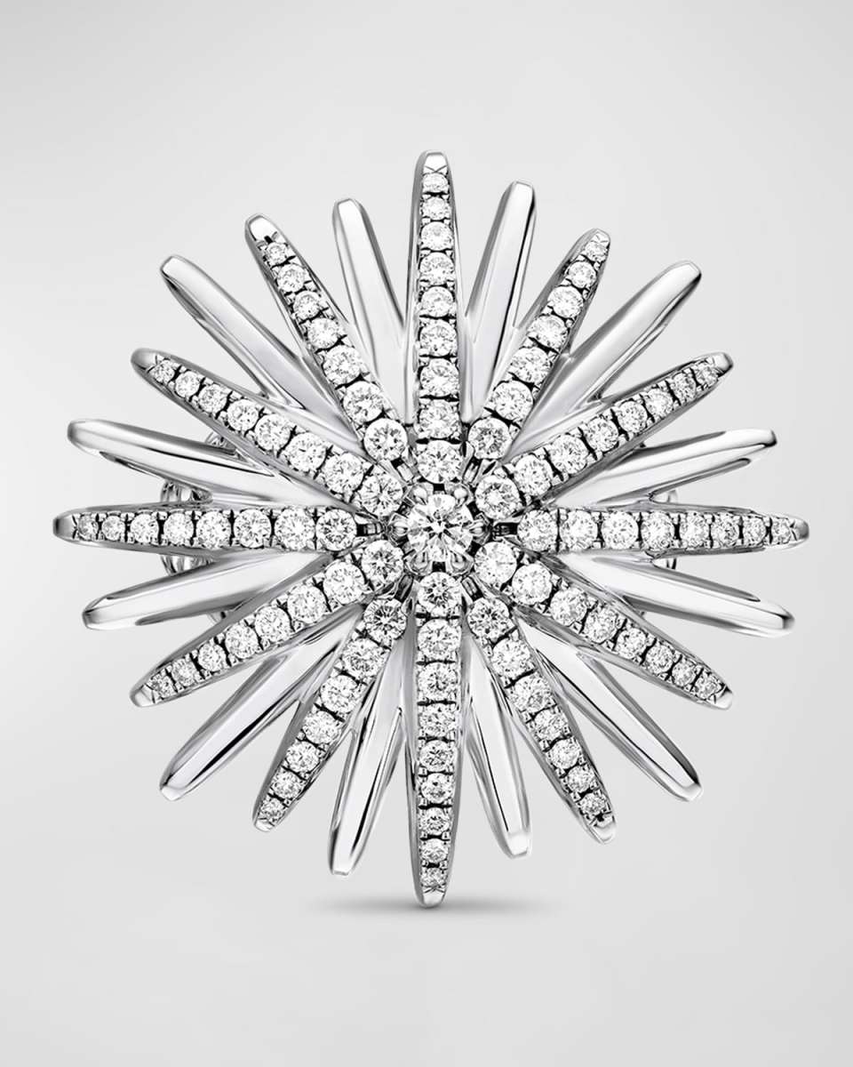 28mm Starburst Ring with Pave Diamonds
