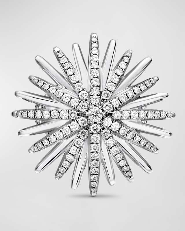 28mm Starburst Ring with Pave Diamonds