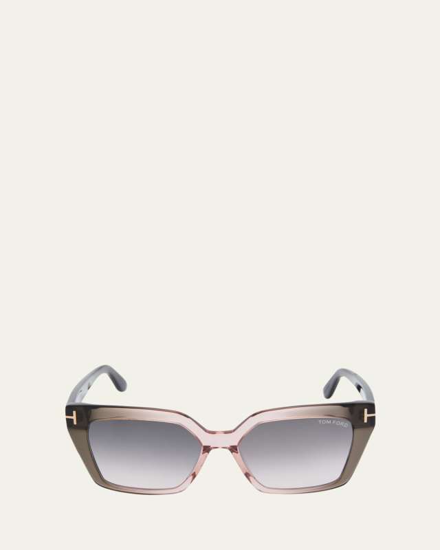 Winona Transparent Two-Tone Acetate Cat-Eye Sunglasses