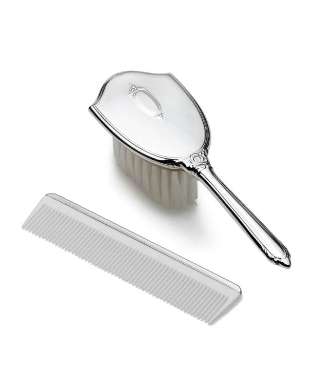 Girl's Shield Design Comb & Brush Set
