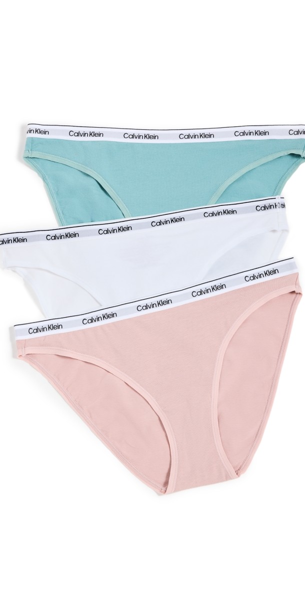 Calvin Klein Underwear Bikini Briefs 3 Pack Subdued/White/Zoni Beach