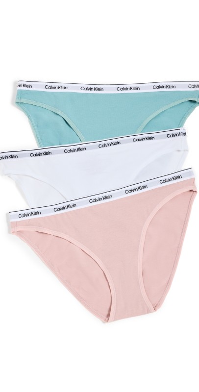 Calvin Klein Underwear Bikini Briefs 3 Pack Subdued/White/Zoni Beach