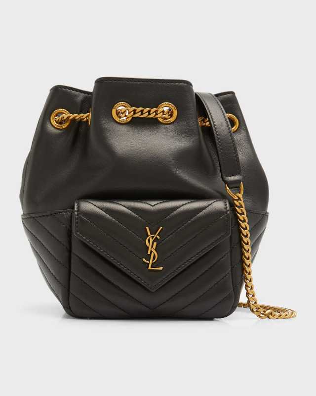 Joe Mini YSL Bucket Bag in Smooth Leather