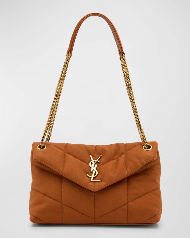 Lou Small YSL Puffer Shoulder Bag in Leather