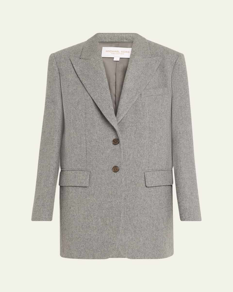 Single-Breasted Boyfriend Blazer Jacket