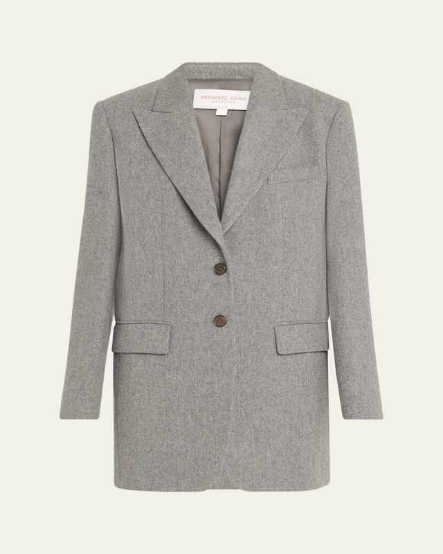 Single-Breasted Boyfriend Blazer Jacket