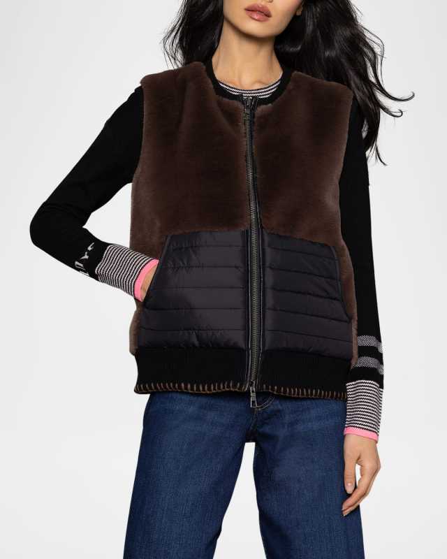 Jet Setter Combo Faux Fur Vest