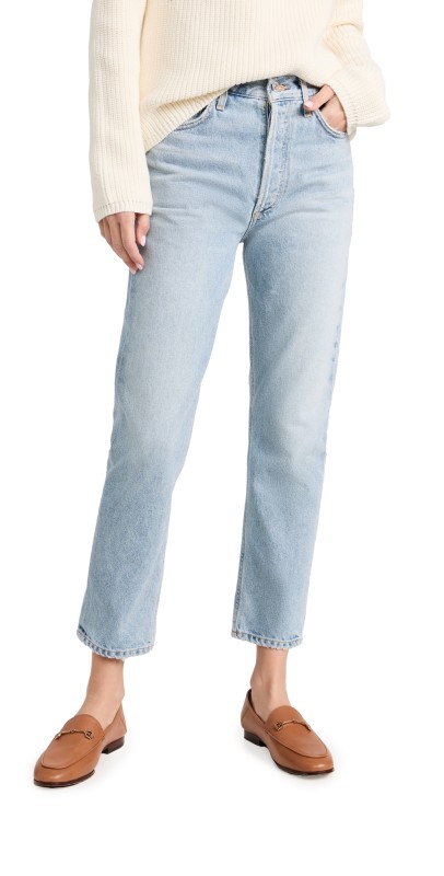 Citizens of Humanity Charlotte Crop High Rise Straight Jeans Hot Spring
