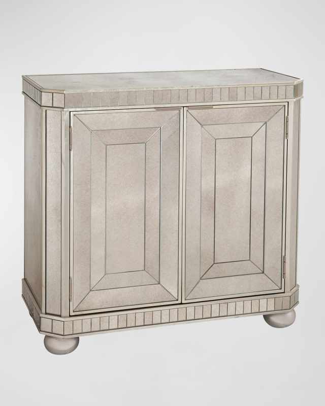 Maybelle Antiqued Mirror Bar Chest