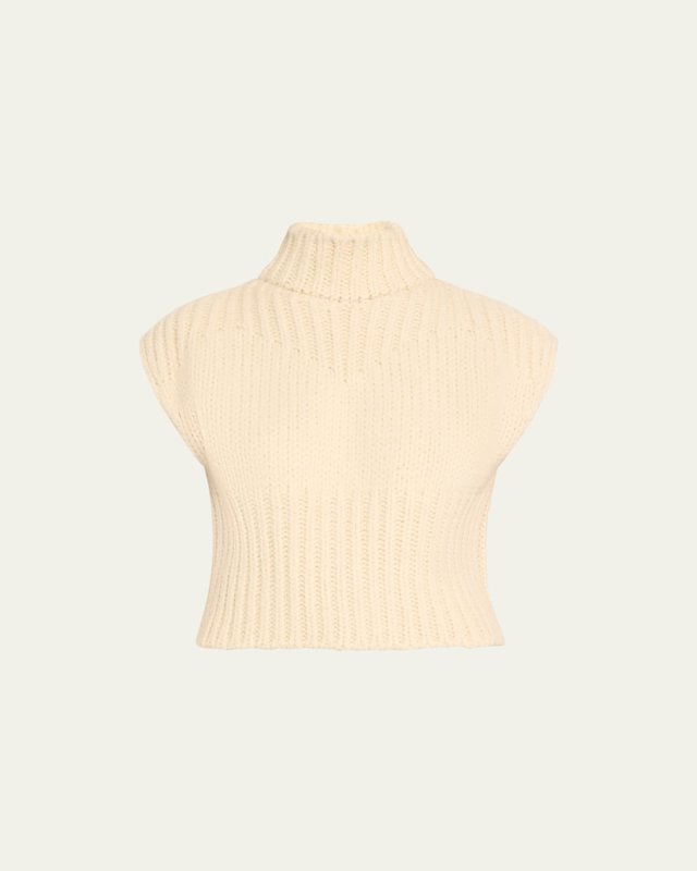 Haure Chunky Cap-Sleeve Turtleneck Sweat