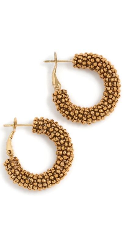 Deepa Gurnani Archie Earrings Antique Gold