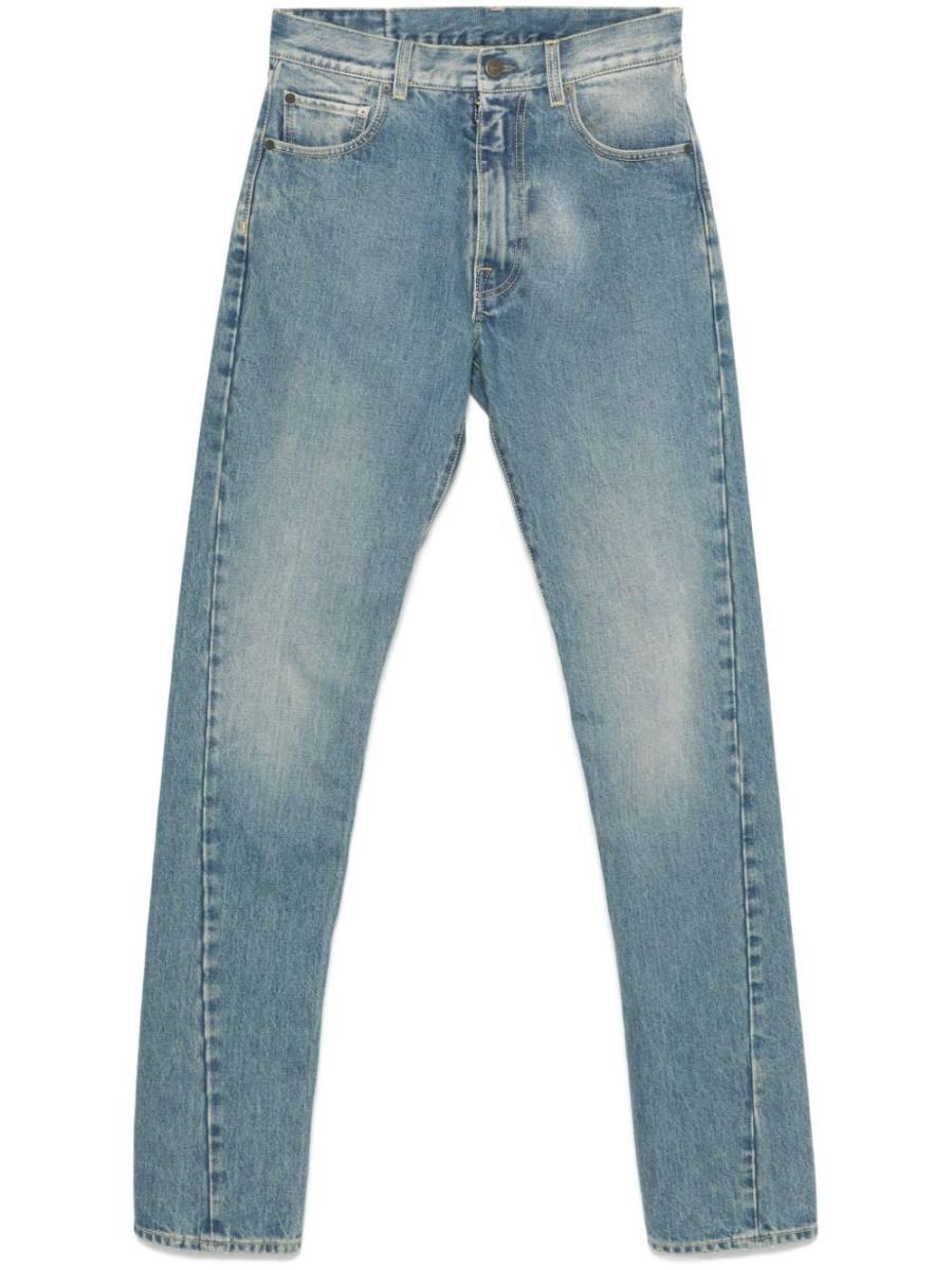 slim-cut jeans
