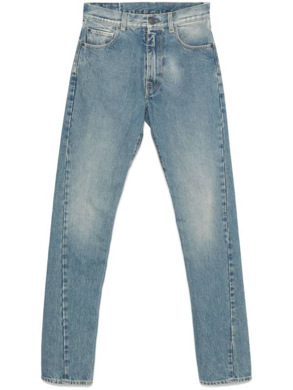 slim-cut jeans