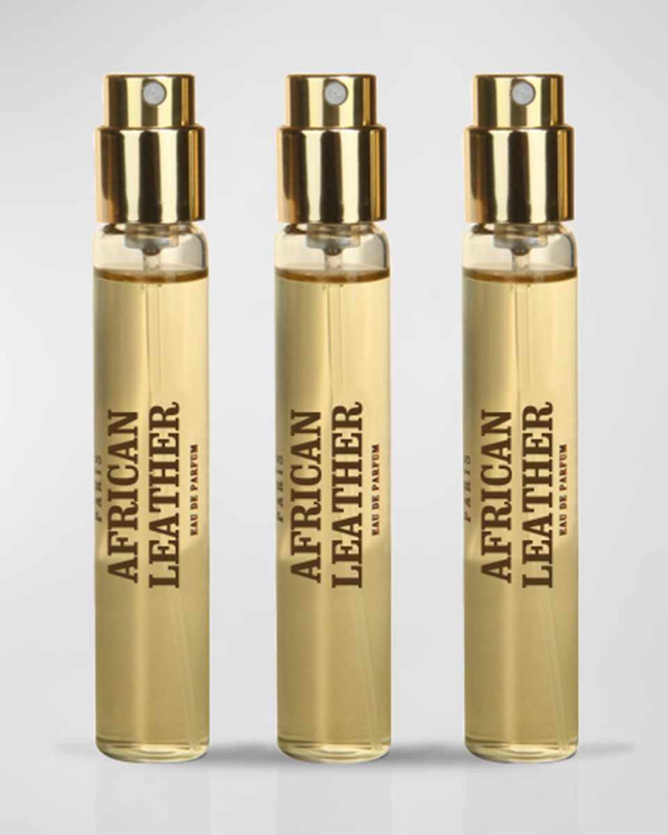 African Leather Travel Spray Refills, 3 x 0.3 oz./ 10 mL