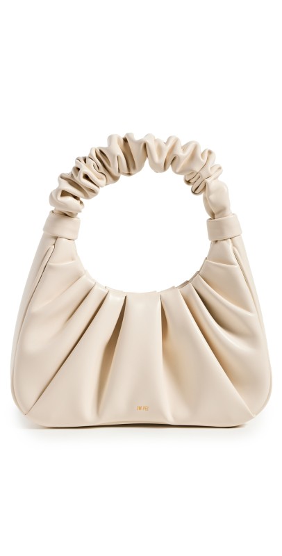 JW PEI Gabbi Ruched Hobo Handbag Ivory