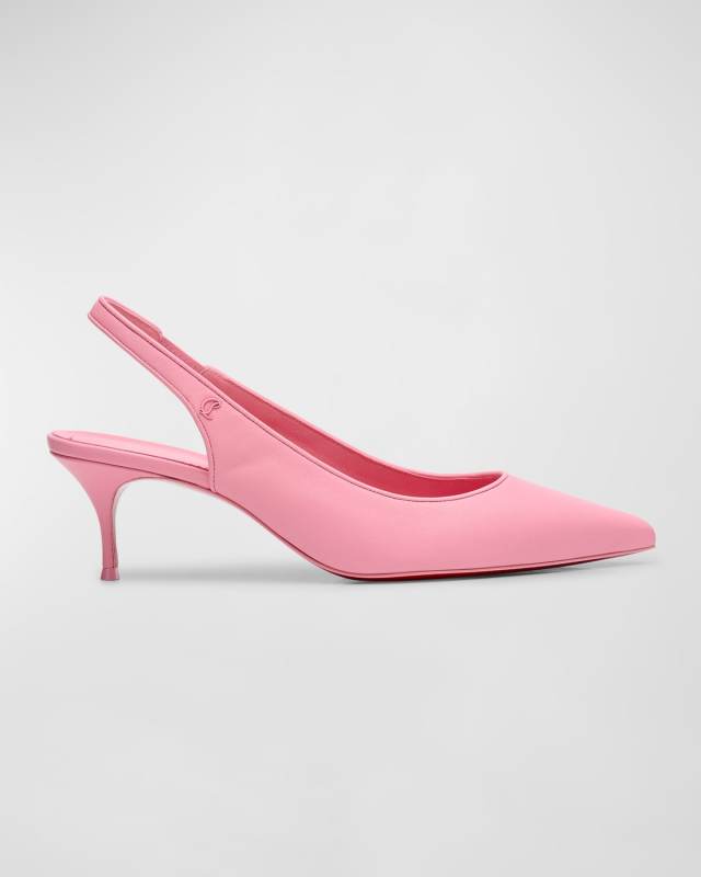 Sporty Kate Red Sole Slingback Pumps