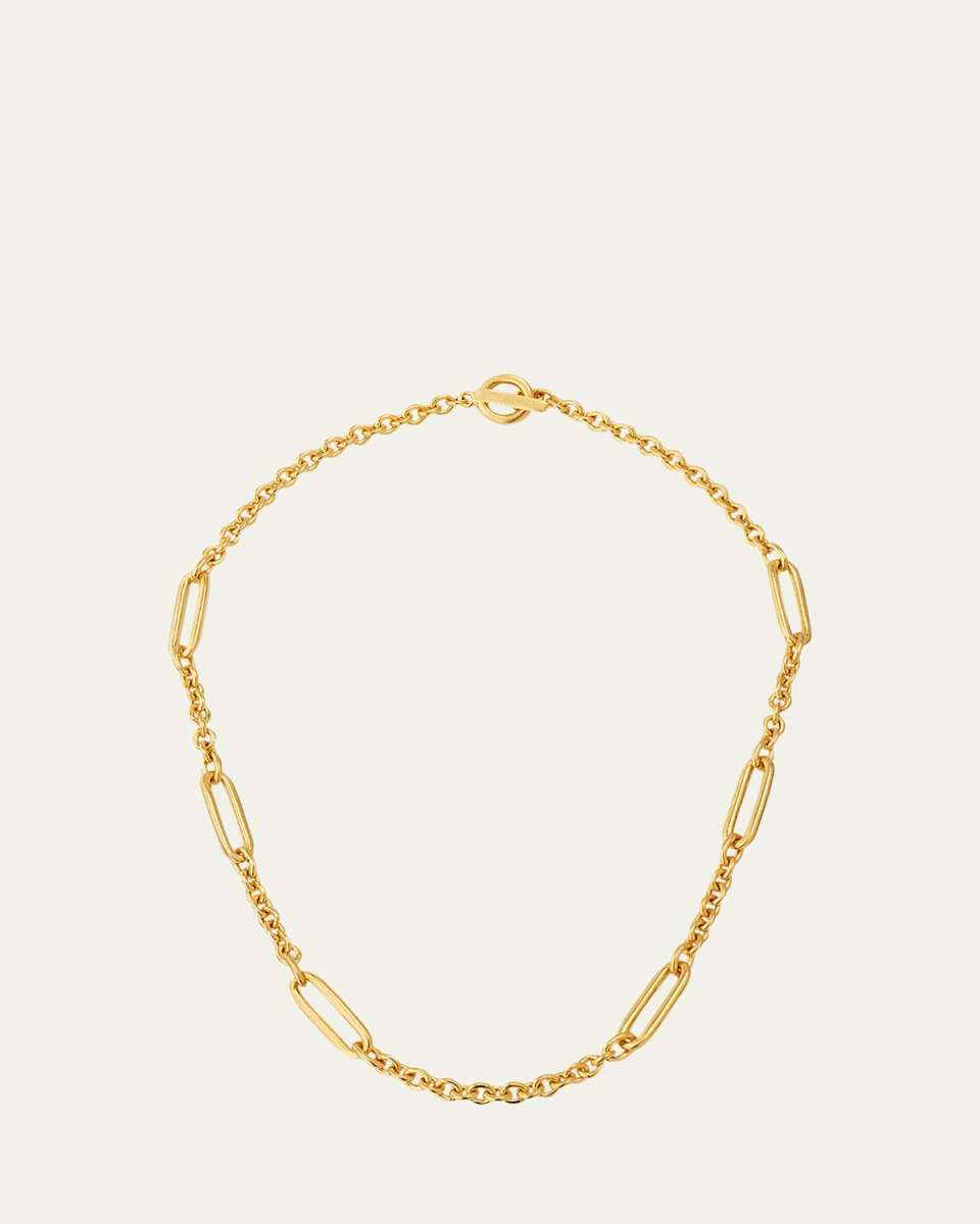 Alex Chain Link Necklace with Oval Stations
