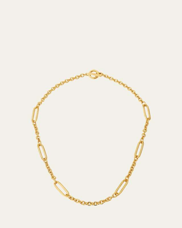 Alex Chain Link Necklace with Oval Stations