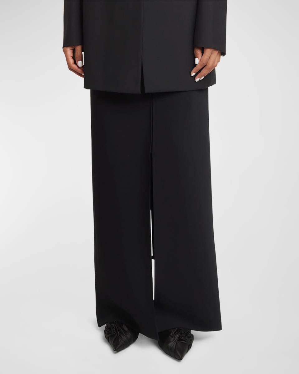 Formal Asymmetric Wool Skirt