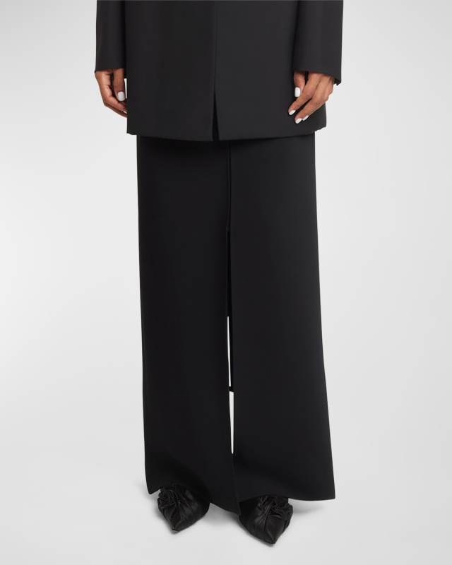 Formal Asymmetric Wool Skirt