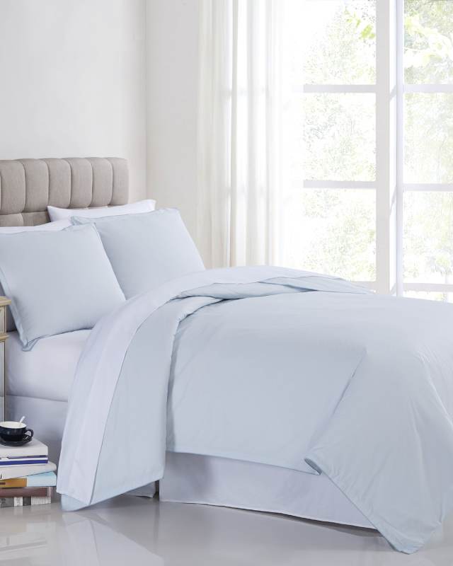400-Thread Count Percale 3-Piece Almond Milk Duvet Set,