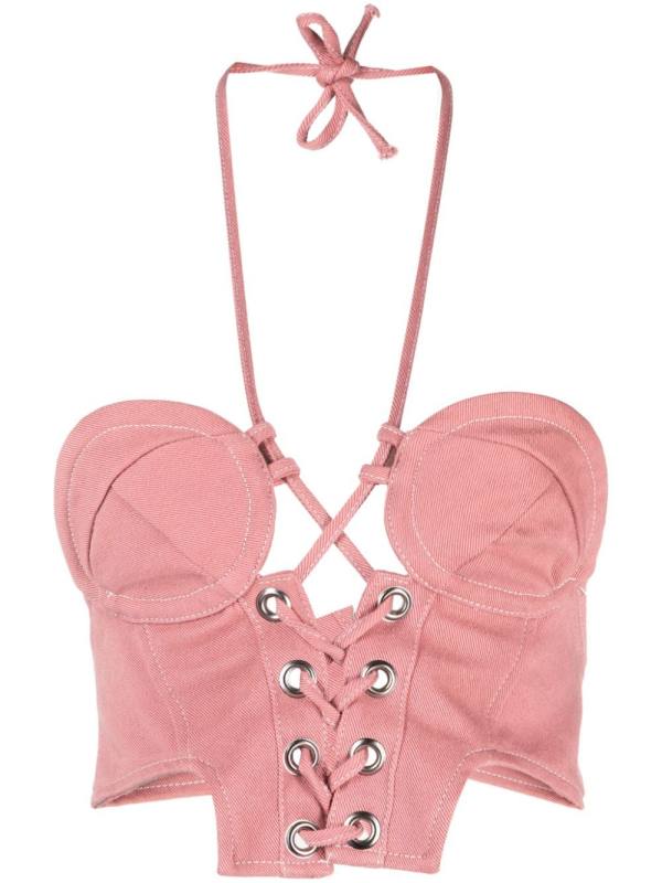 corset-style cotton top