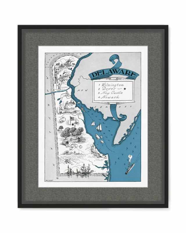 Pictorial Map of Delaware