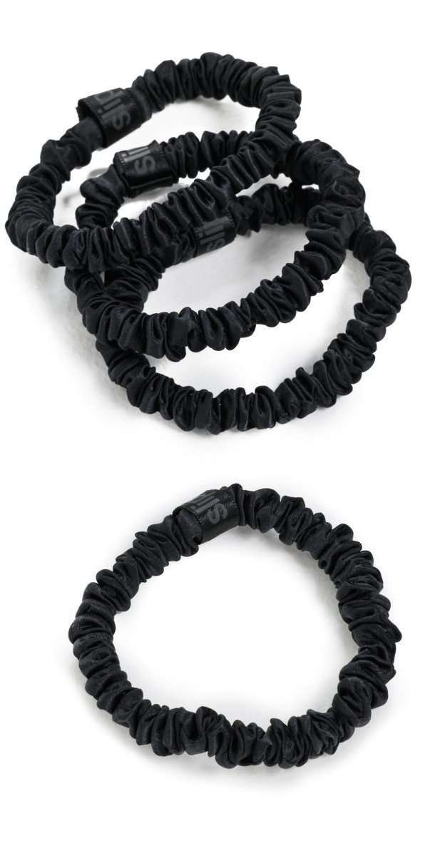 Slip Skinny Scrunchies Set of 4 Black