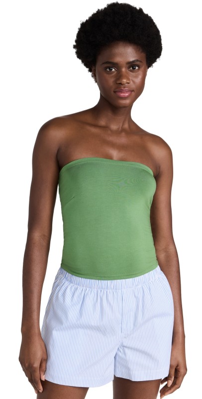 Stripe & Stare Stripe and Stare x Camille Charriere Bandeau Top Green