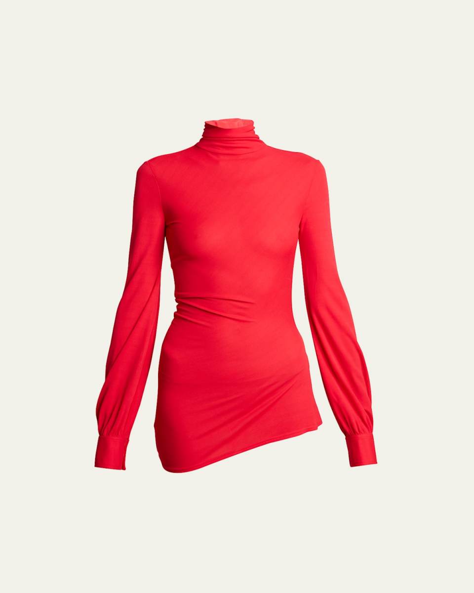 Sonia High-Neck Viscose Asymmetric Top