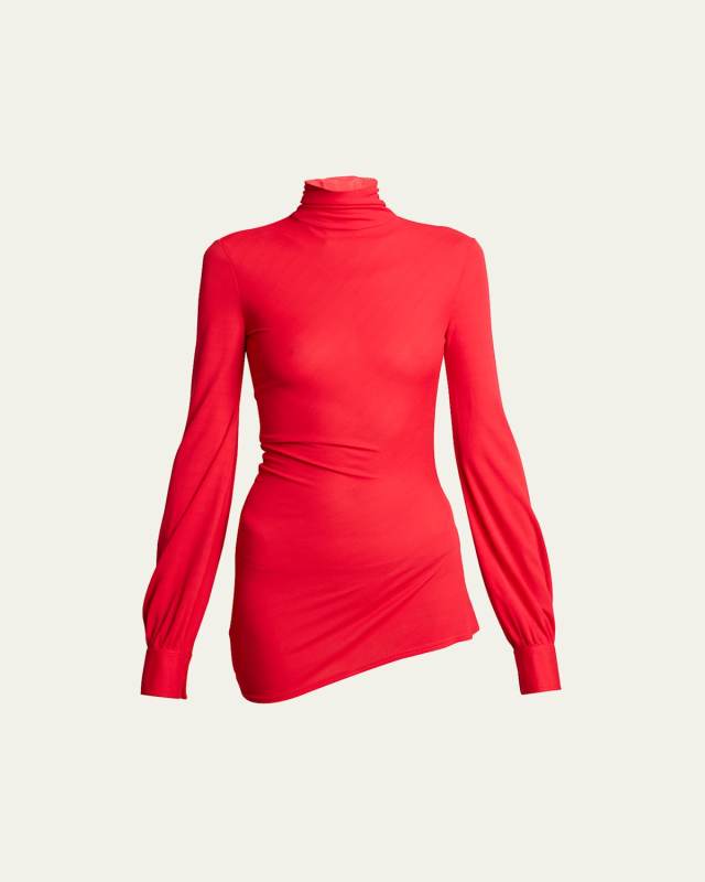 Sonia High-Neck Viscose Asymmetric Top